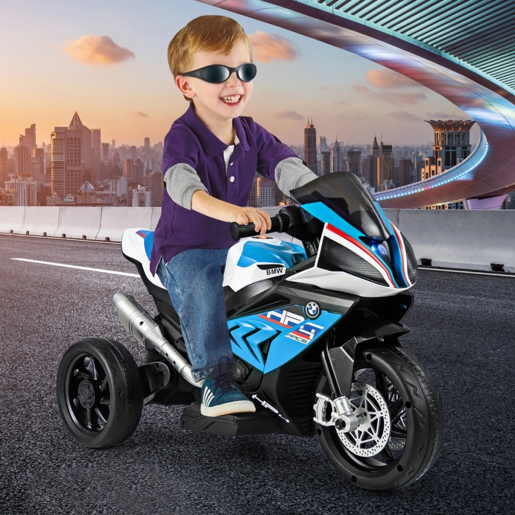Motocicletta elettrica per bambini con batteria 6V sedile confortevole-Triciclo giocattolo a 3 ruote Blu