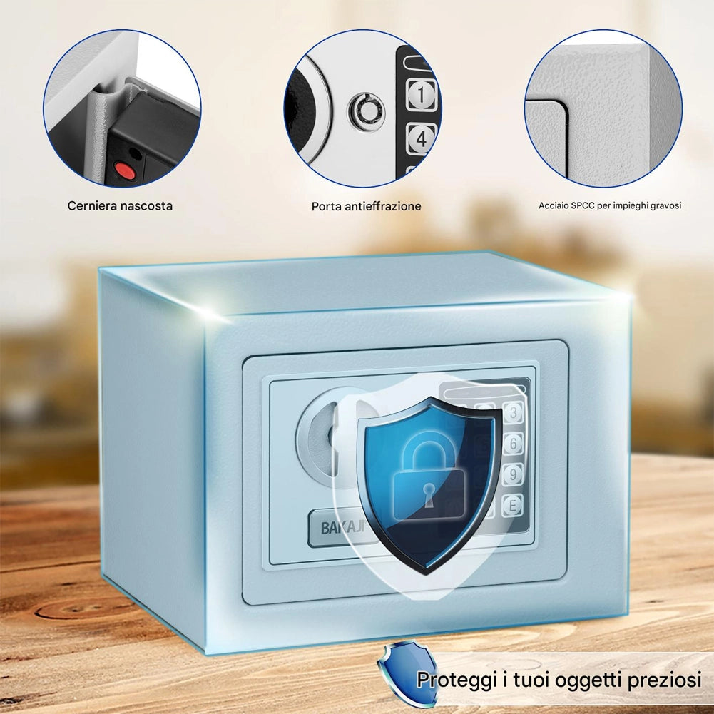 Cassaforte a Muro Numerica Digitale Elettronica 23x17x17cm Sicurezza Casa Hotel