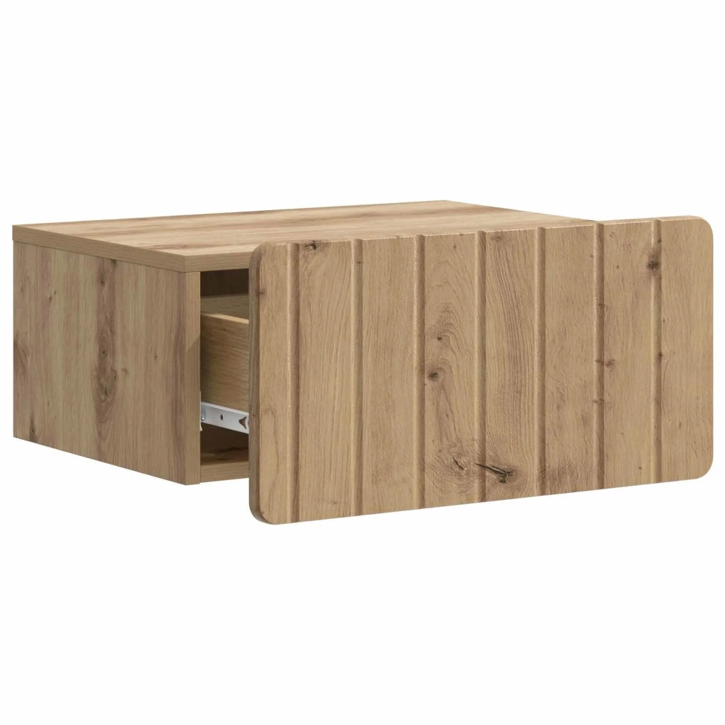 Mobiletto da notte a muro Rovere Artigianale 49 x 34,5 x 24 cm 898293