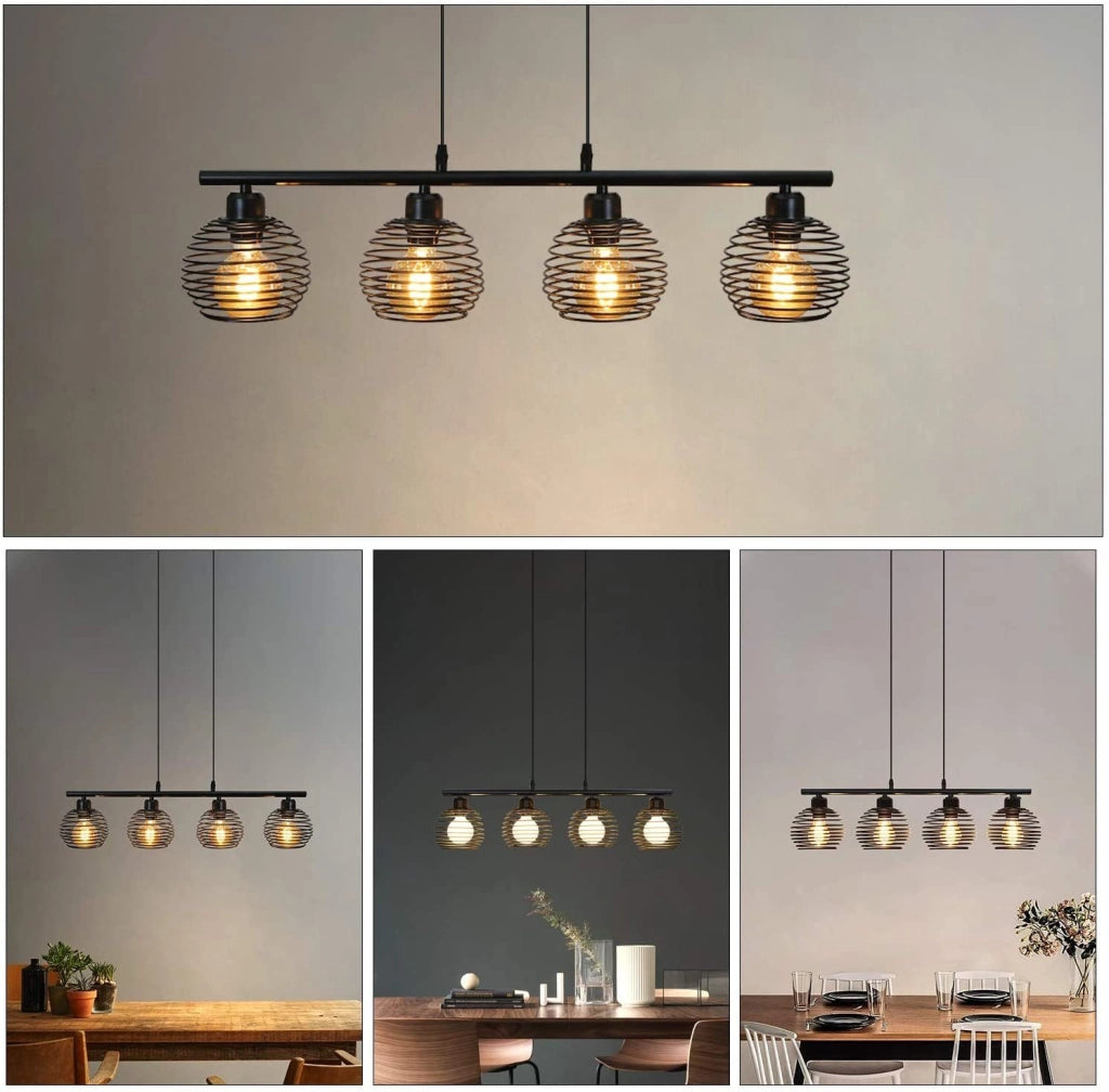 Lampadario ristorante ZMH a LED Lampadario E27 Lampadario retr¨° in ferro Lampadario vintage 120 cm