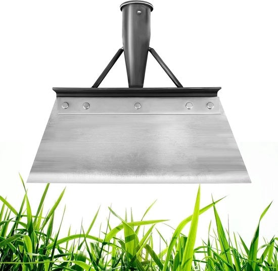 Scopa multifunzionale per giardino - scopa per neve in acciaio inossidabile - scopa per pulizia giardino - scopa per fattoria - scopa per erbacce - rimuovi muschio - pianta - strumento per rimuovere erbacce (25 cm)