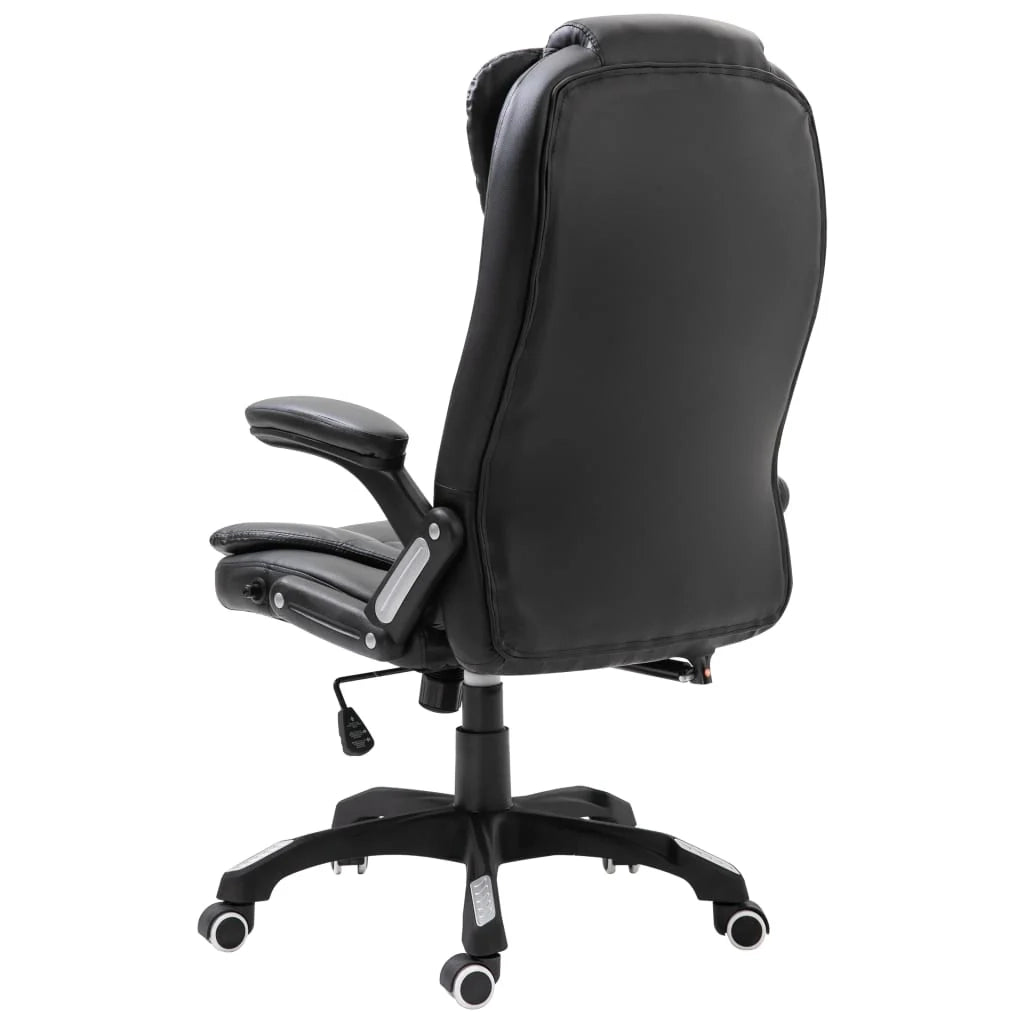 Sedia da ufficio/sedia da studio/sedia per computer in similpelle nera 02_0024044