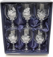 Set di bicchieri da vino in vetro lusso - bicchiere da vino 6 pezzi