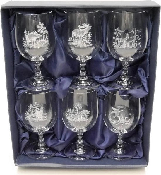 Set di bicchieri da vino in vetro lusso - bicchiere da vino 6 pezzi