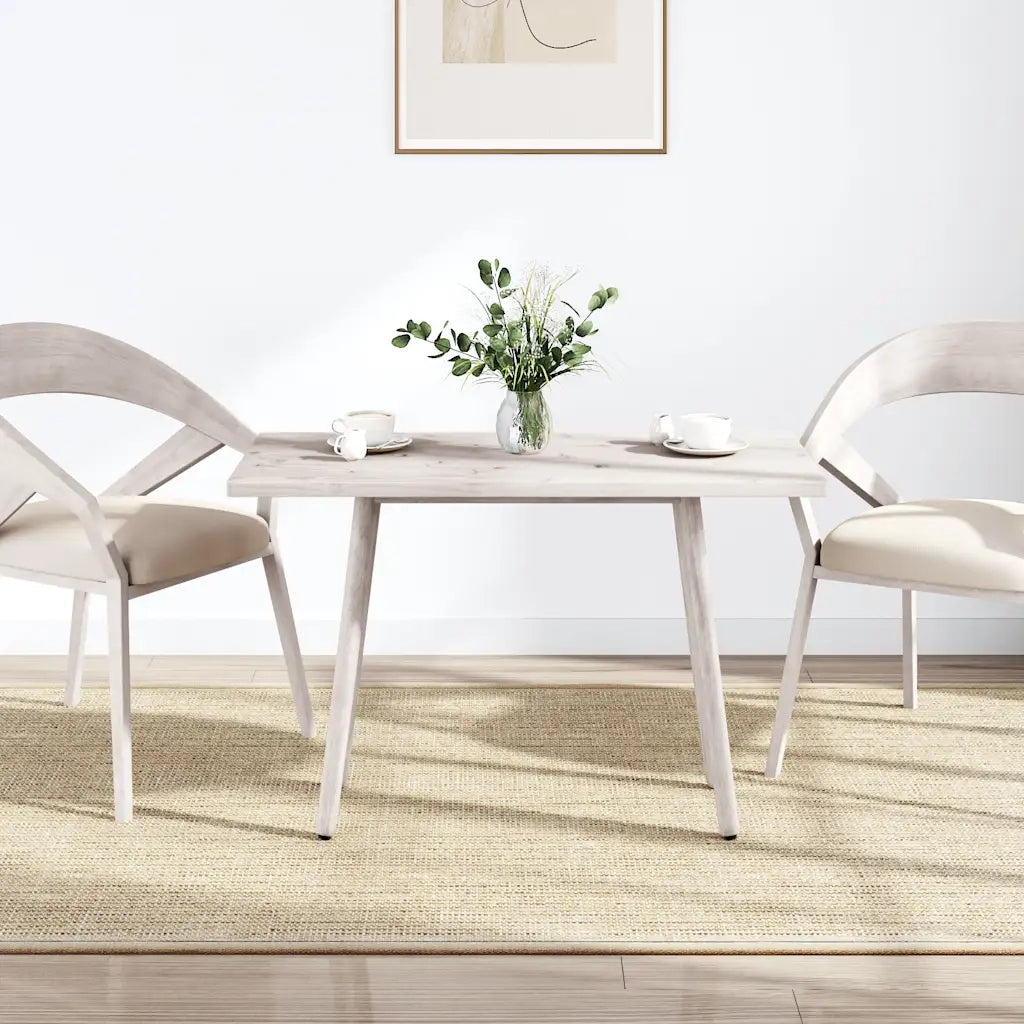 Piano Tavolo Bianco 110x55x2,5 Legno Massello Pino Rettangolare