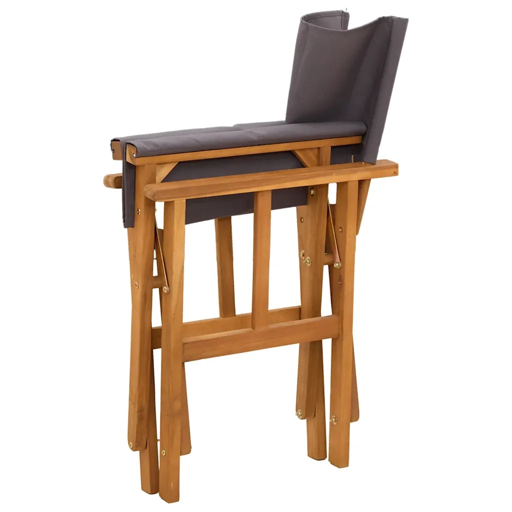 Sedie da Regista 2 pz in Legno Massello di Acacia 45947
