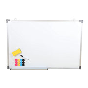 Trade Shop - Lavagna Magnetica Xl Struttura Alluminio 40 X 60 Cm + 3 Pennarelli + 12 Magneti -