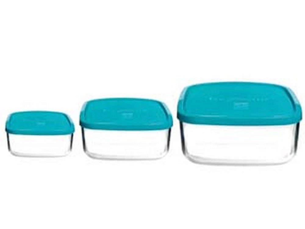 12pz contenitori "frigoverre classic" quadro - cm.15x15 - cl.75 cod:ferx.fer335409