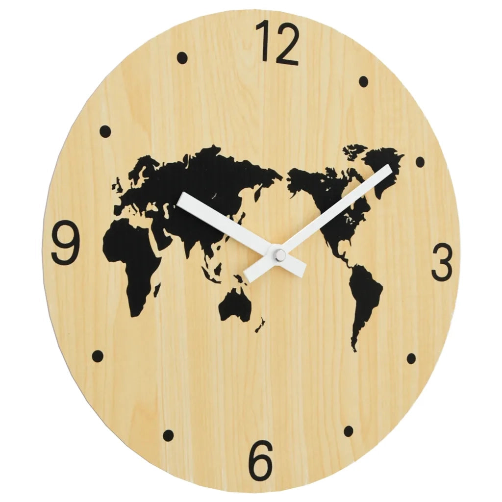 Orologio a Parete Giallo e Nero ?30 cm in Legno Multistrato CFW6600275