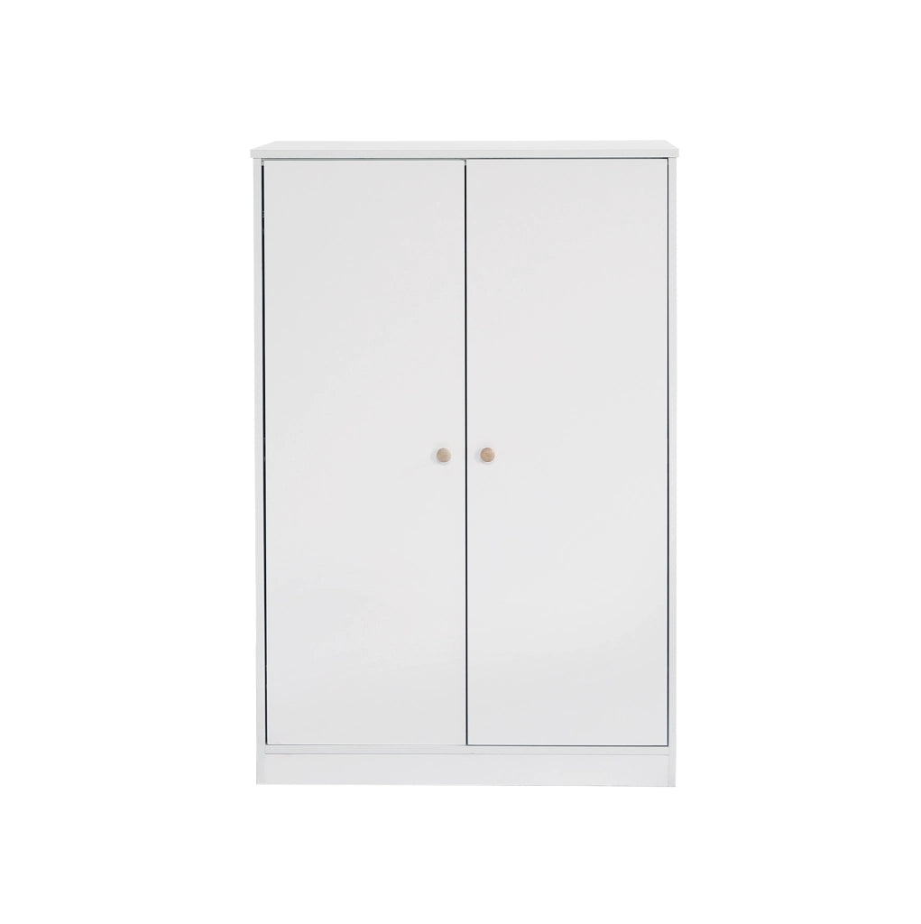 Armadio ULEVR 80x50x120 cm a 2 ante con barra appendiabiti, MDF bianco