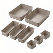 Set di organizzatori di carico 8 pezzi - Parti in polipropilene - Riutilizzabile - 2 grandi (235 x 155 x 47 mm) - 3 di medie dimensioni - 3 piccoli (77 x 74 x 47 mm)