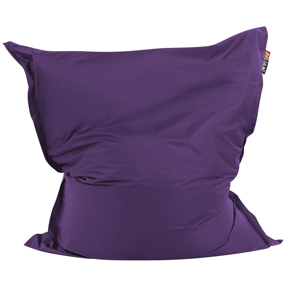 Poltrona Beanbag grande viola per distendersi con zip poltrona sacco gigante