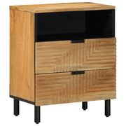 Comodino Marrone 50x33x60 cm in Legno Massello di Mango 4017730