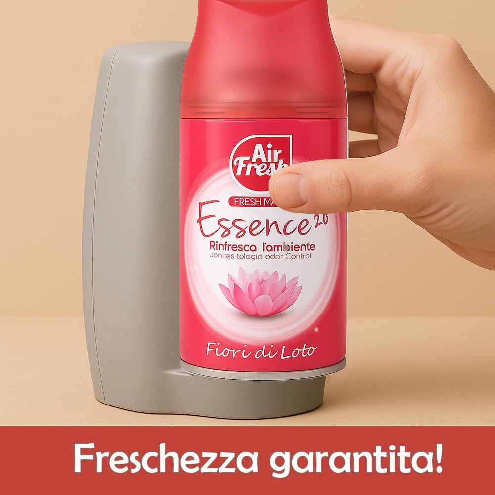 AIR FRESH Deomatic Set 6x250ml Ricarica Spray Profumatore Ambiente Fiore di Loto