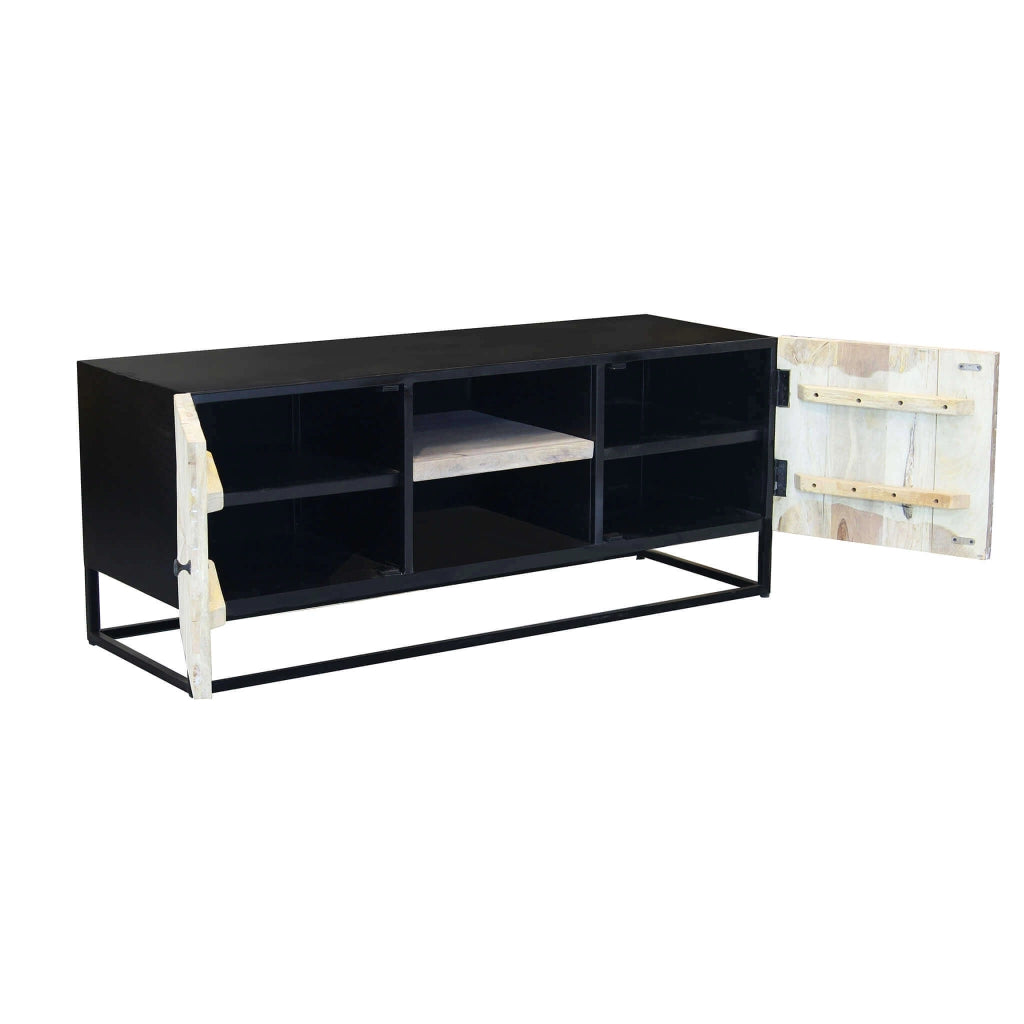 PORTA TV STANFORD IN LEGNO CON DECORO 140 X 46 X H 56 CM