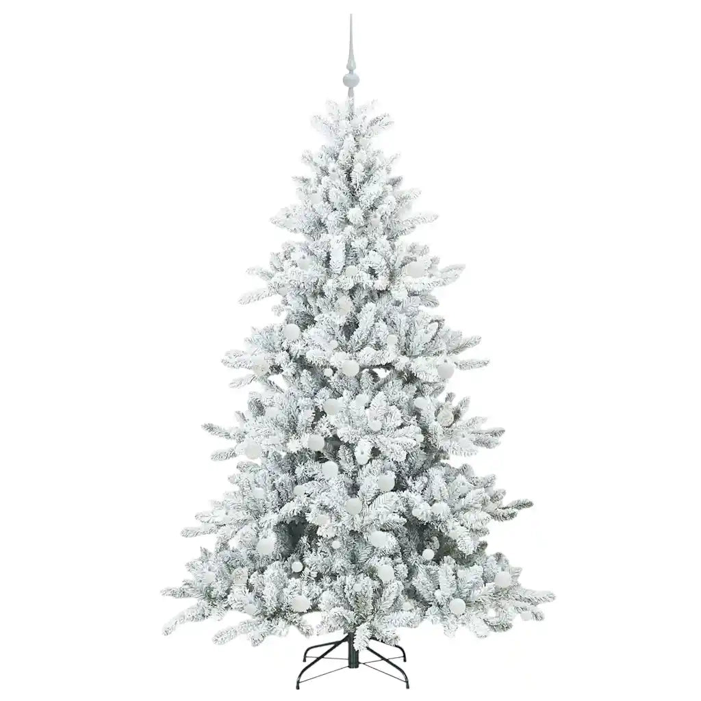 Albero di Natale Artificiale con Rami Pieghevoli Bianco 180 cm 3397721