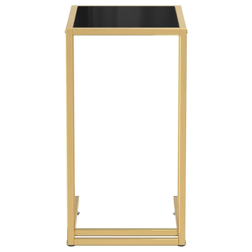 Tavolino | Tavolo laterale per Computer Nero 50x35x65 cm in Vetro Temperato