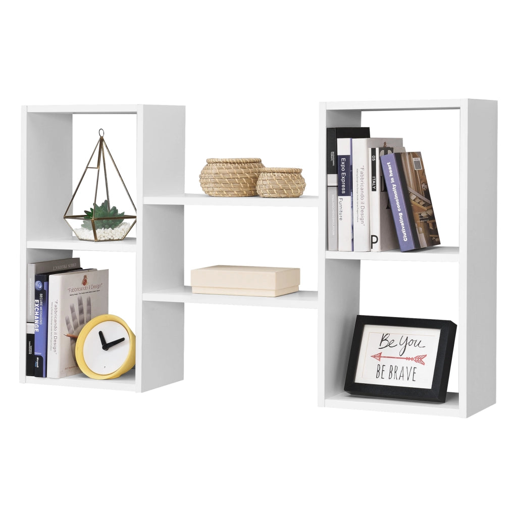 Mensola a Parete Lillesand con 5 Vani Ripiani Portaoggetti 101 x 18 x 60 cm - Bianco Opaco [en.casa]