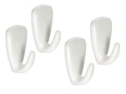 GANCIO ADESIVO PICCOLO IN PLASTICA PZ.4 PRESTO- - cm.2x3 - 6 pezzi TESCOMA