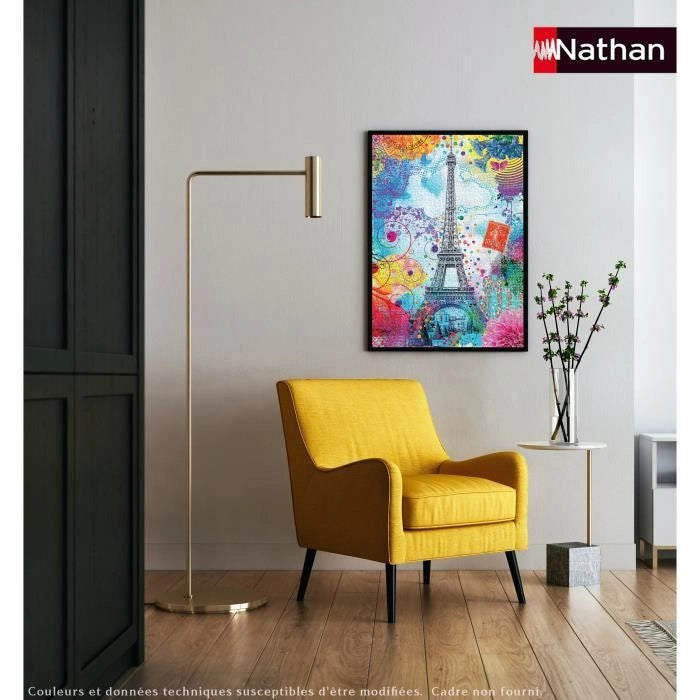Nathan-Puzzle 1500 pezzi-Torre Eiffel multicolore/Lars Stewart-Adulti e bambini dai 14 anni-Puzzle di qualità Premium-12000950