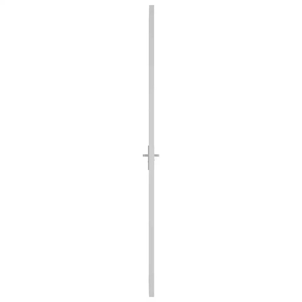 Porta Interna 93x201,5 cm Bianca in Vetro ESG e Alluminio cod mxl 77577