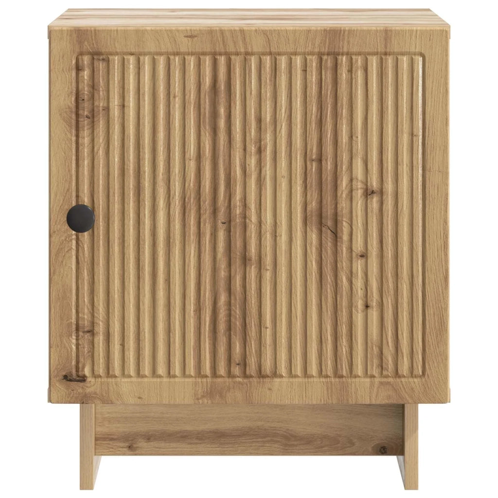 Set di 2 Comodini | Armadio da Notte | Mobiletto da notte Rovere Artigianale 43 x 34,5 x 50 cm