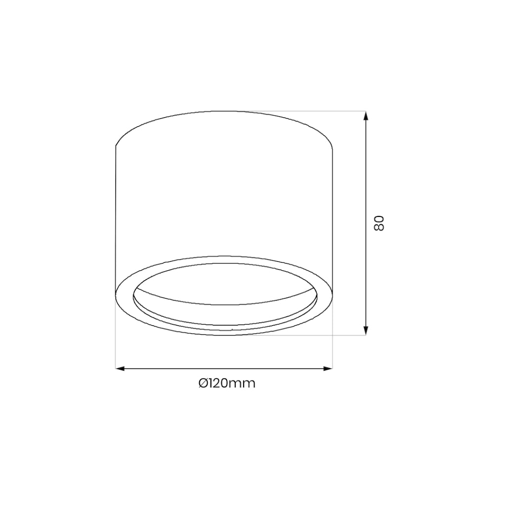 Faretto plafone esterno tondo bianco AR111 15W Milagro