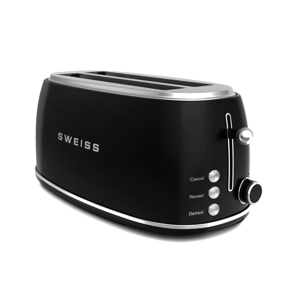 Tostapane vintage SWEISS GRV9 fette extra-large 38mm, 1500W, nero