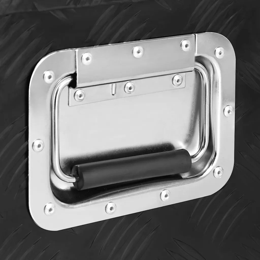 Contenitore Portaoggetti Nero 80x39x30 cm in Alluminio CFW9126629