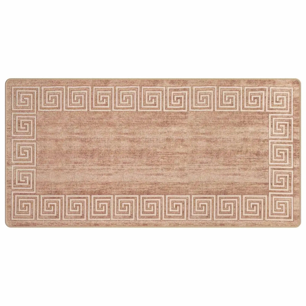 Runner Tappeto MARSA Bianco 100 x 200 cm Poliestere e PVC