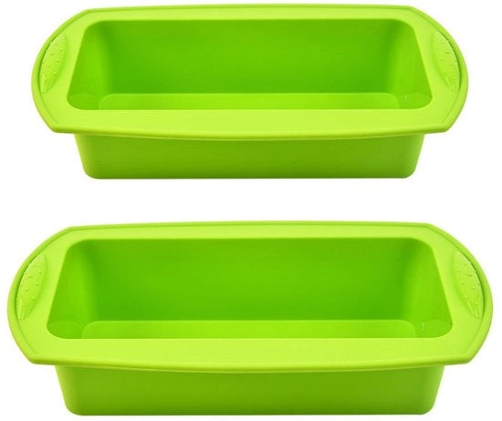 Forma per pane e dolce in silicone - 2 pezzi - 27 x 14 x 6,5 cm - Adatto per torte e pane - Forma antiscivolo per pane in silicone - Forma rettangolare in silicone - Forma per mousses in silicone - Accessori per cottura e preparazione di torte e dolci DIY