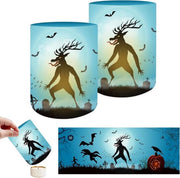 Set di 12 luci da vento per decorazione di Halloween con tema zucca