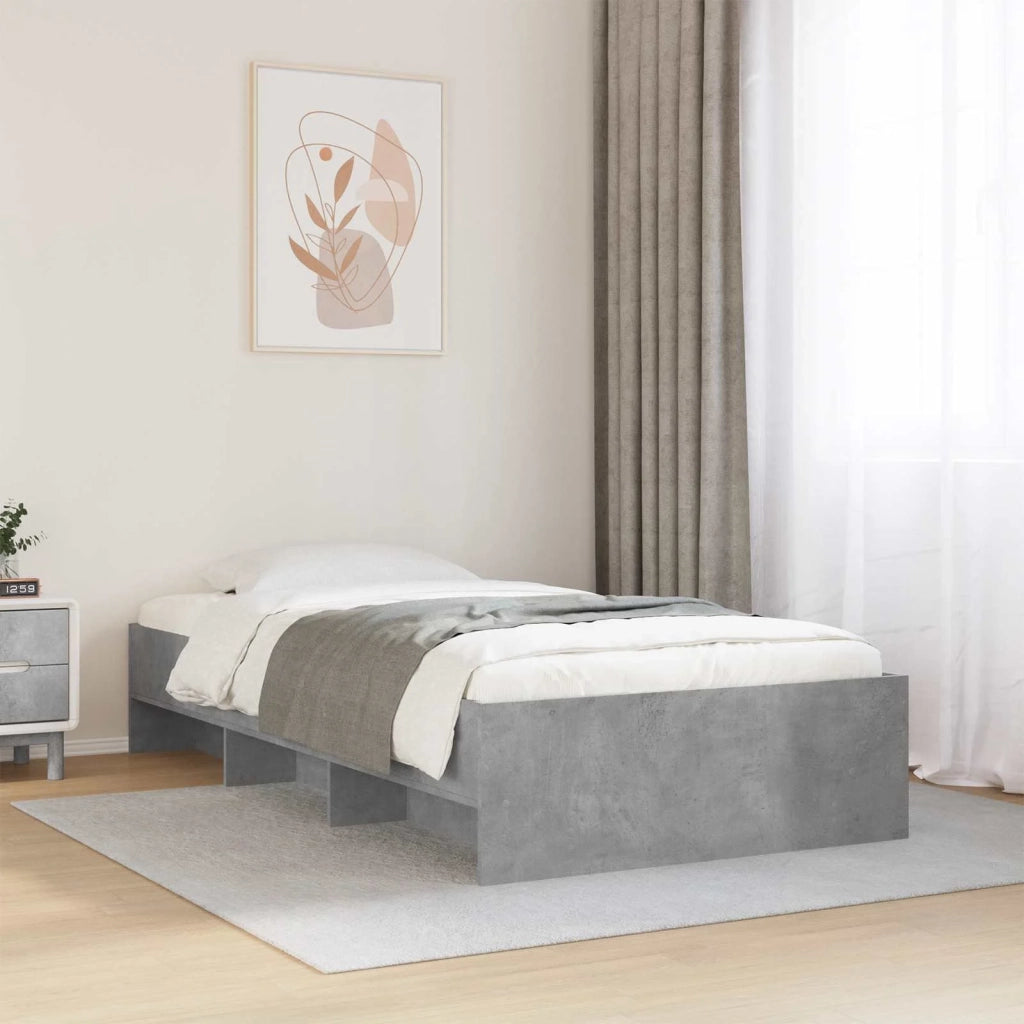 Struttura del letto con lo scaffale Sonoma grigio 80 x 200 cm 3429673