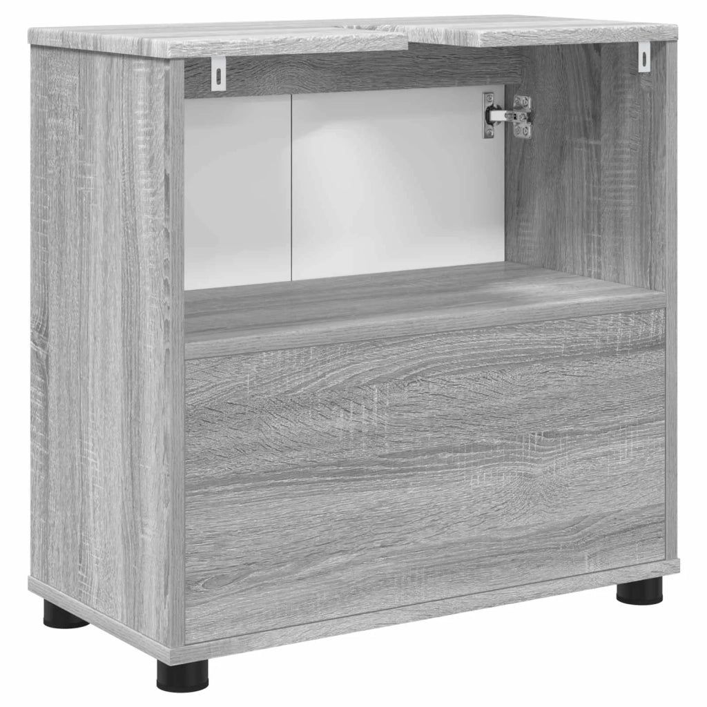 Armoire de lavabo de salle de bain Gris Sonoma 60 x 30 x 60 cm