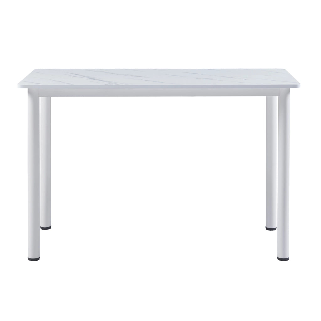 Tavolo da Pranzo Tammela 120 x 60 cm Effetto Marmo Bianco [en.casa]