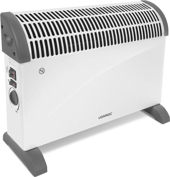 Riscaldamento elettrico fino a 24 m2 con termostato - Stile e portatile - 2000 W riscaldamento a convezione