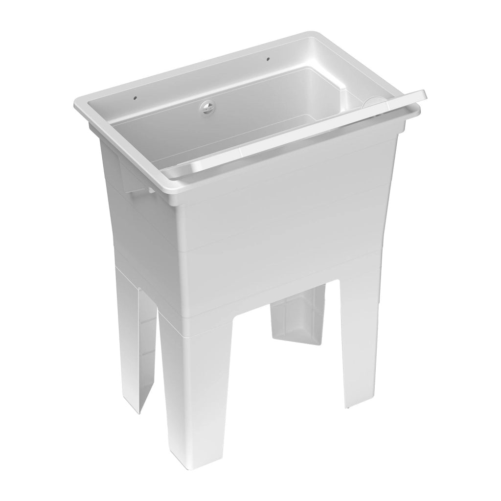 Mobile Lavatoio 59x40x74 cm Monoblocco in Resina PP Bianco