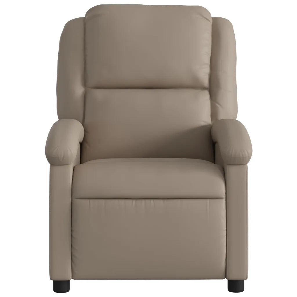Poltrona Reclinabile Massaggio Elettrica Cappuccino Similpelle 3204225