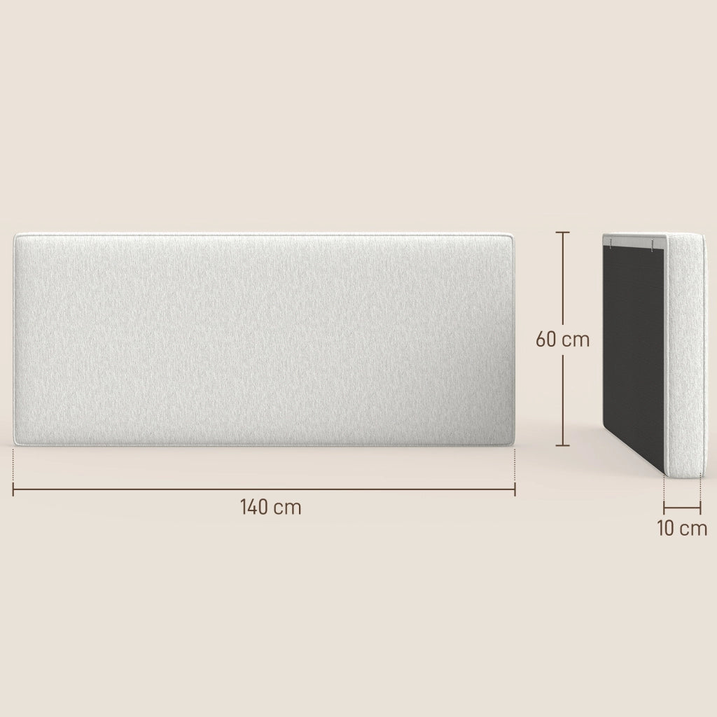 Testiera in tessuto 140x60 ¨C zephmum ¨C crema