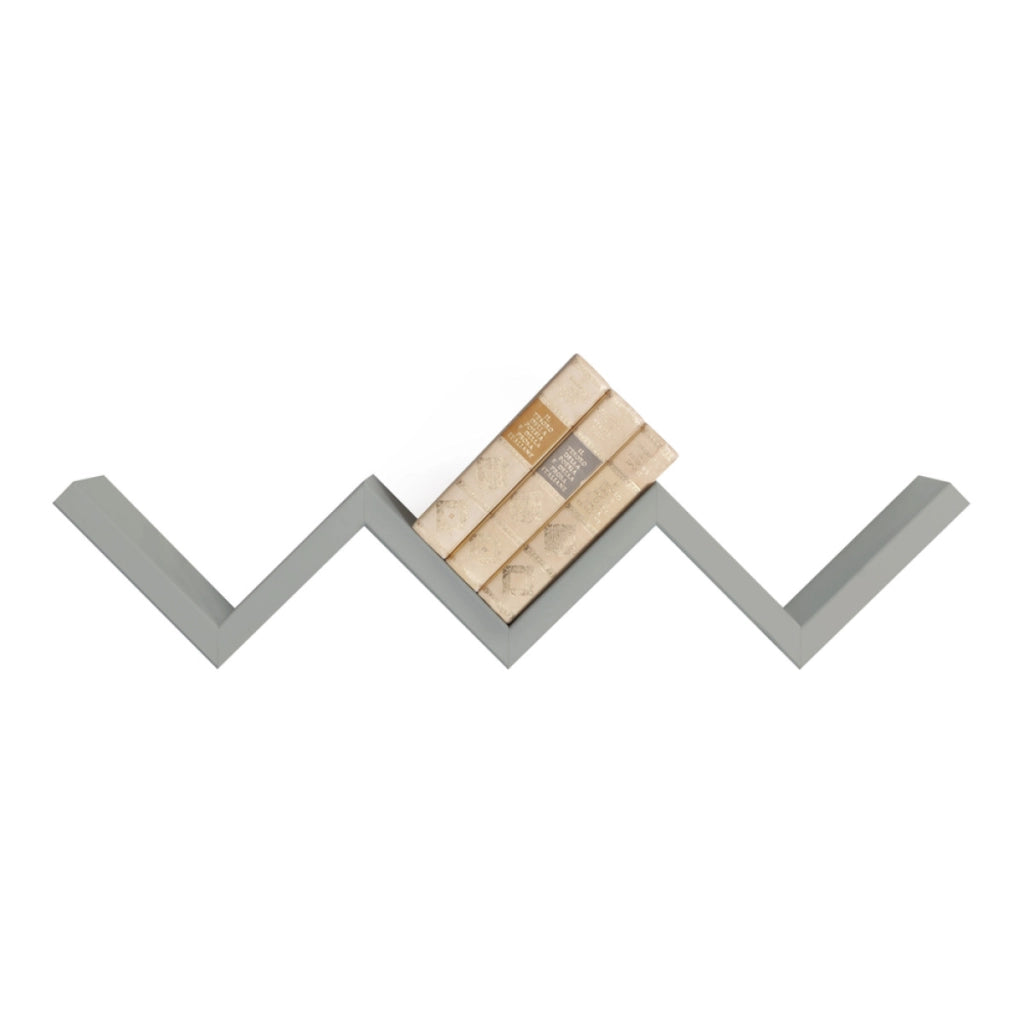 Mensola da Muro Modello SAETTA, Mensola Cameretta, Mensola da Parete, 57x11 p15.5 cm. Finitura  GRIGIO SASSO - MADE IN ITALY