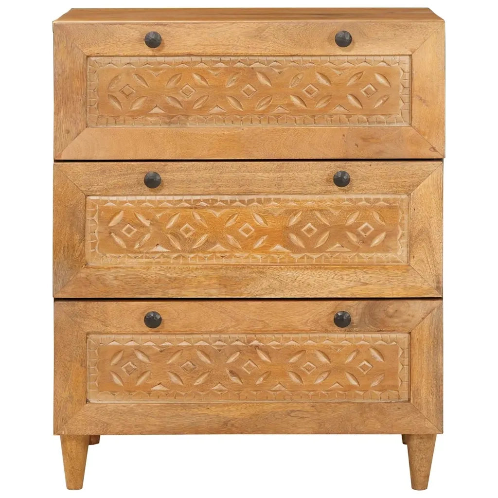 Credenza-Buffet-Armadio da cucina Marrone chiaro 60 x 33 x 75 cm legno massello di mango