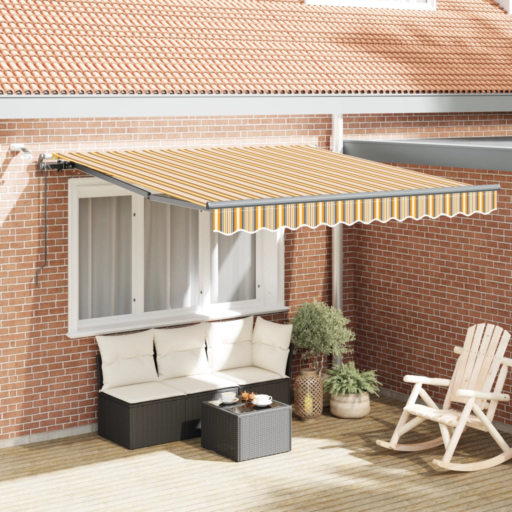 Tenda Retrattile Automatica con Striscia Multicolore a LED 350x250 cm
