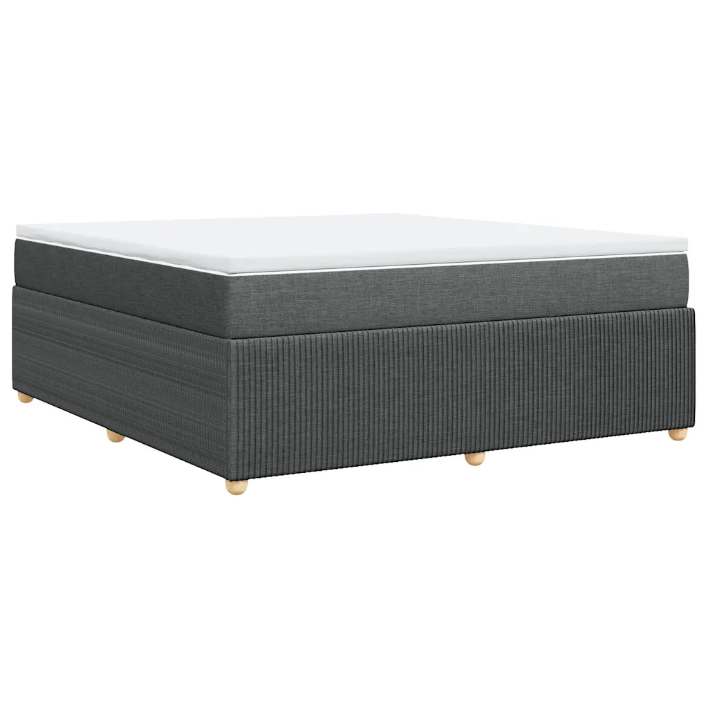 vidaXL Giroletto a Molle con Materasso Grigio Scuro 180x200 cm Tessuto