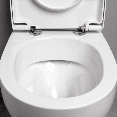 Sanitari filo muro traslati rimless Azzurra Pratica con sedile rallentato