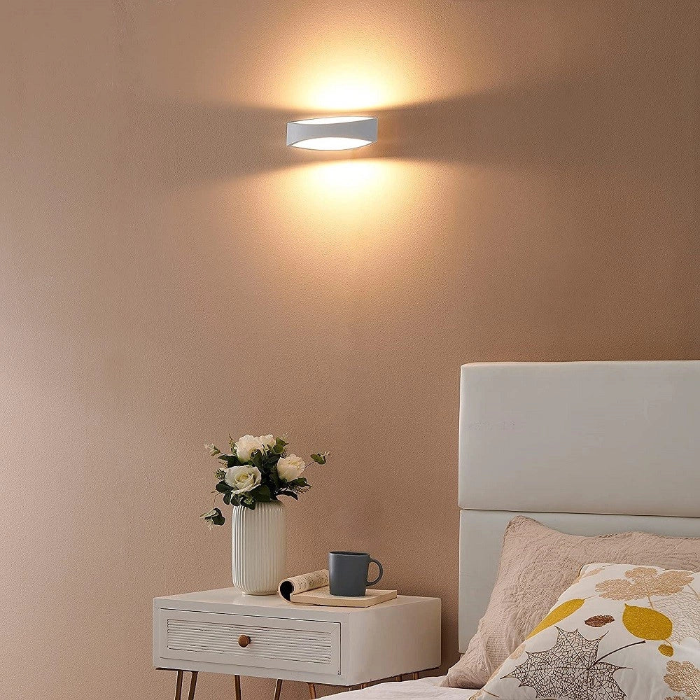 Trade Shop - Applique Lampada Da Parete Luce Led Moderna 12 Watt Luce 4000k 6500k 3000k E59-b -
