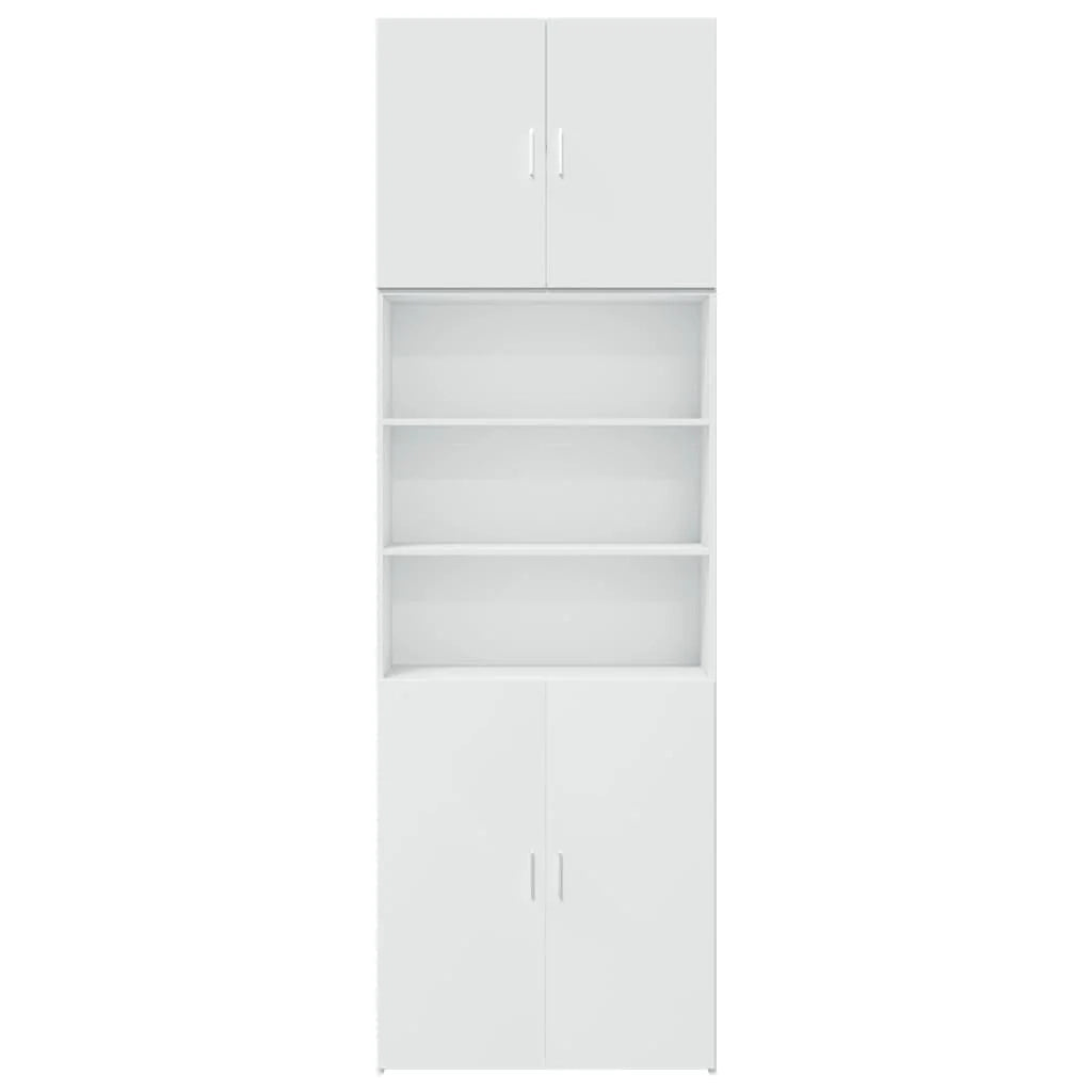 Credenza cassettiera cassettiera mobile contenitore organizer cucina soggiorno soggiorno alto 80 x 42,5 x 249 cm derivati ​​del legno bianco 02_0032777