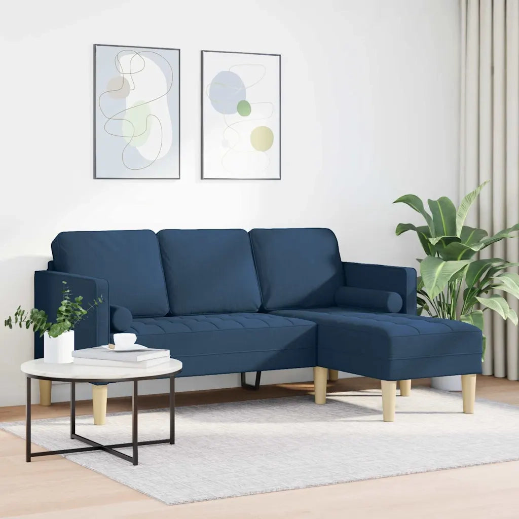 Set di divani con cuscino Blu Poliestere 42001920