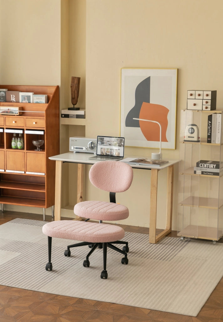 Sedia da Ufficio Velvet ¨C MINIMAL ¨C Girevole 360¡ã, Poggiapiedi Integrato, Regolabile