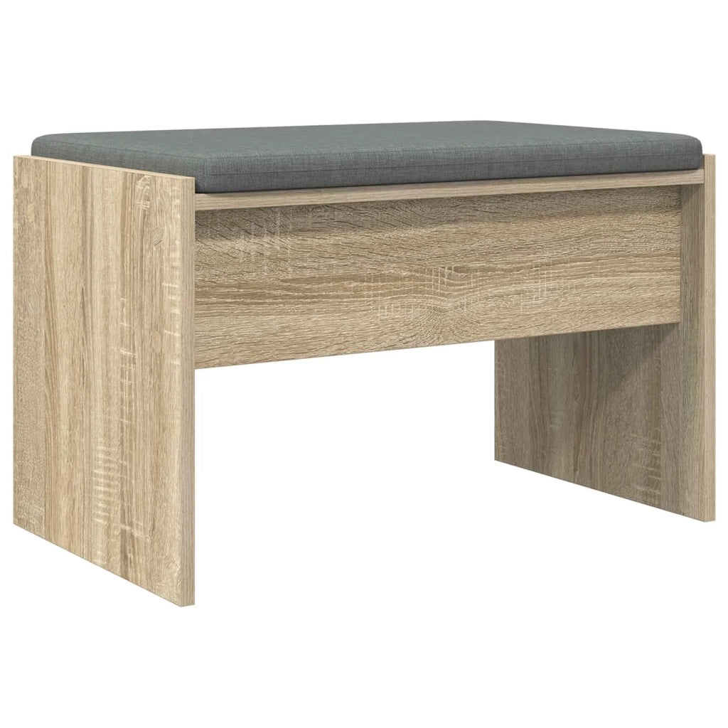 Panca per ingresso con cuscino Rovere Sonoma 63 x 38 x 40 cm