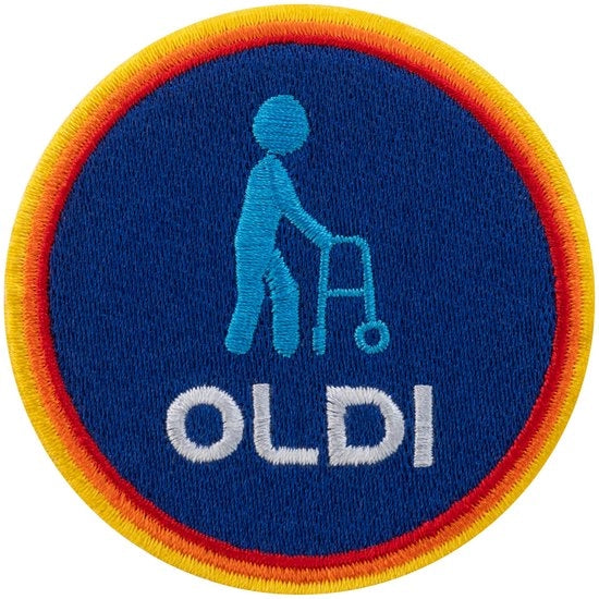 Pannolino con punti ricamati Oldi Senior Edizione - 7,4 x 7,4 cm